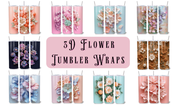 3D Flower Tumbler Wraps Included Mockup: Elevating Your Sublimation Business