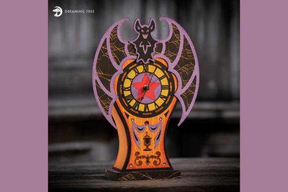 Boo-tiful Bat Clock SVG: Spooky Elegance