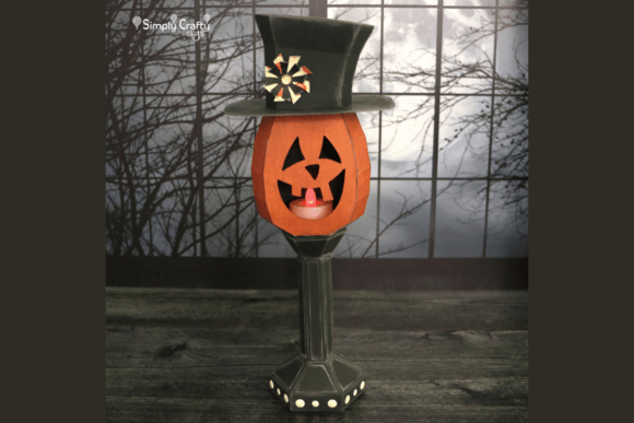 Bring Vintage Charm to Your Halloween with the Smiling Jack-O-Lantern SVG Luminary