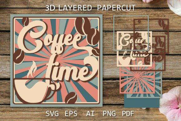 Coffee Time - Retro 3D Design Layeredcut: A Creative Guide
