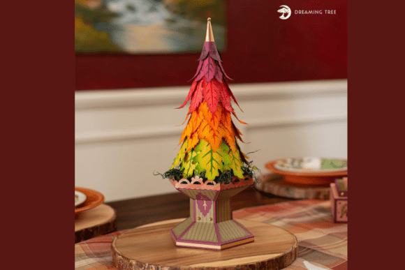 Falling Leaves Topiary SVG: Crafting Dimensional Autumn Decor