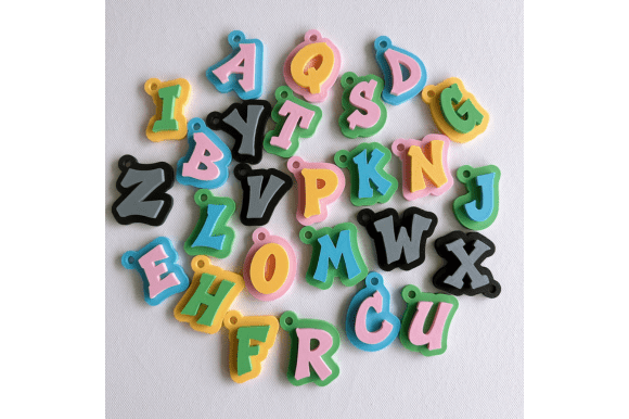 Graffiti Letter Keychain 3D Print File