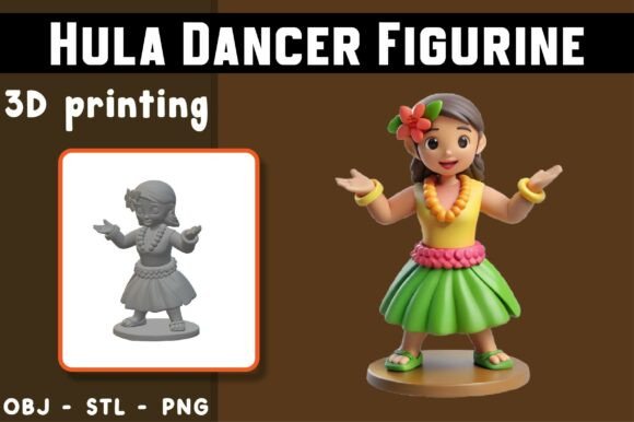 Hula Dancer Figurine 3D Model: Bringing Digital Artistry to Life