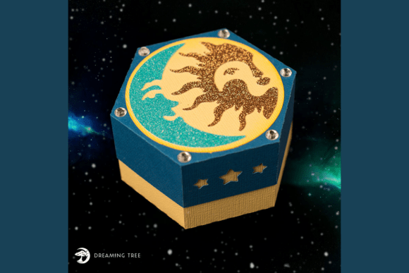 Night Day Trinket Box SVG Design