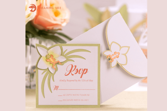Orchid RSVP Card SVG: Elevating Your Event Stationery with Digital Precision