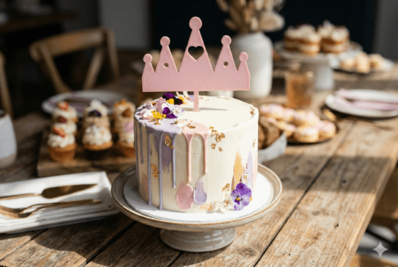 Princess Heart Tiara Cake Decoration: The Ultimate Royal Touch for Your Celebration