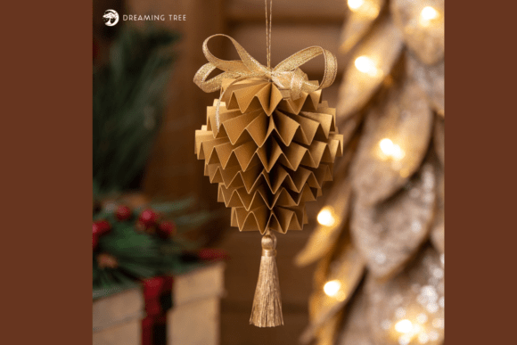 Rosette Pinecone Ornament SVG: Elevating Holiday Crafts with Intricate Design