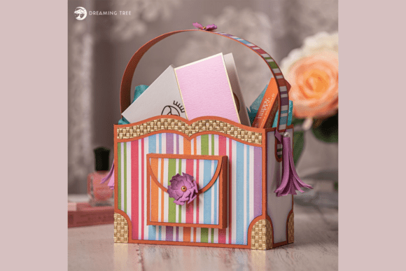 Simply Stripes Bag SVG: A Stylish 3D Paper Gift Solution