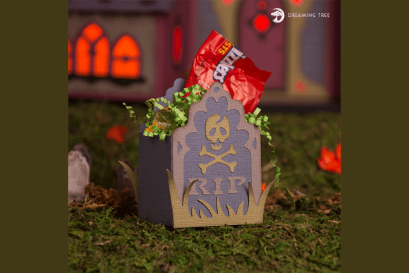 Skull Gravestone Treat Box SVG: The Ultimate Spooky Party Staple