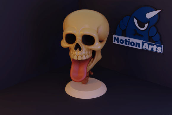 Skull Sticking out Its Tongue: A Bold Statement for Your 3D Print Collection