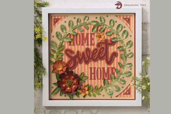 Sweet Home Paper Sculpture SVG: Elevating Modern Home Décor with Layered Art