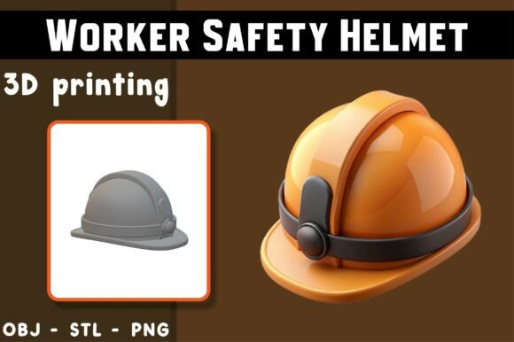 Worker Safety Helmet 3D Model Guide